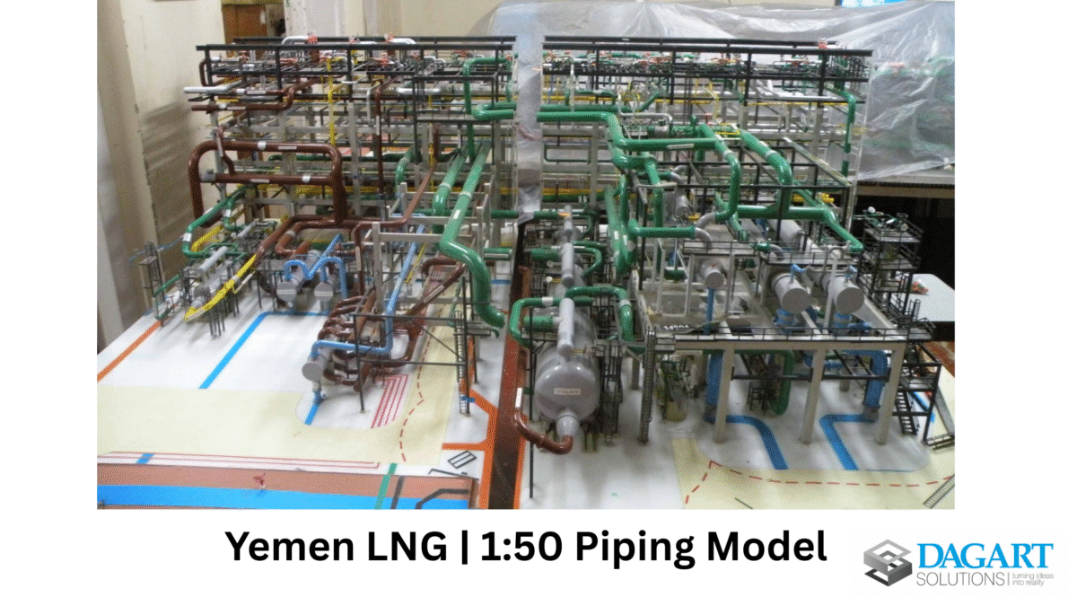 Yemen LNG 1:50 piping scale model by DAGART Solutions